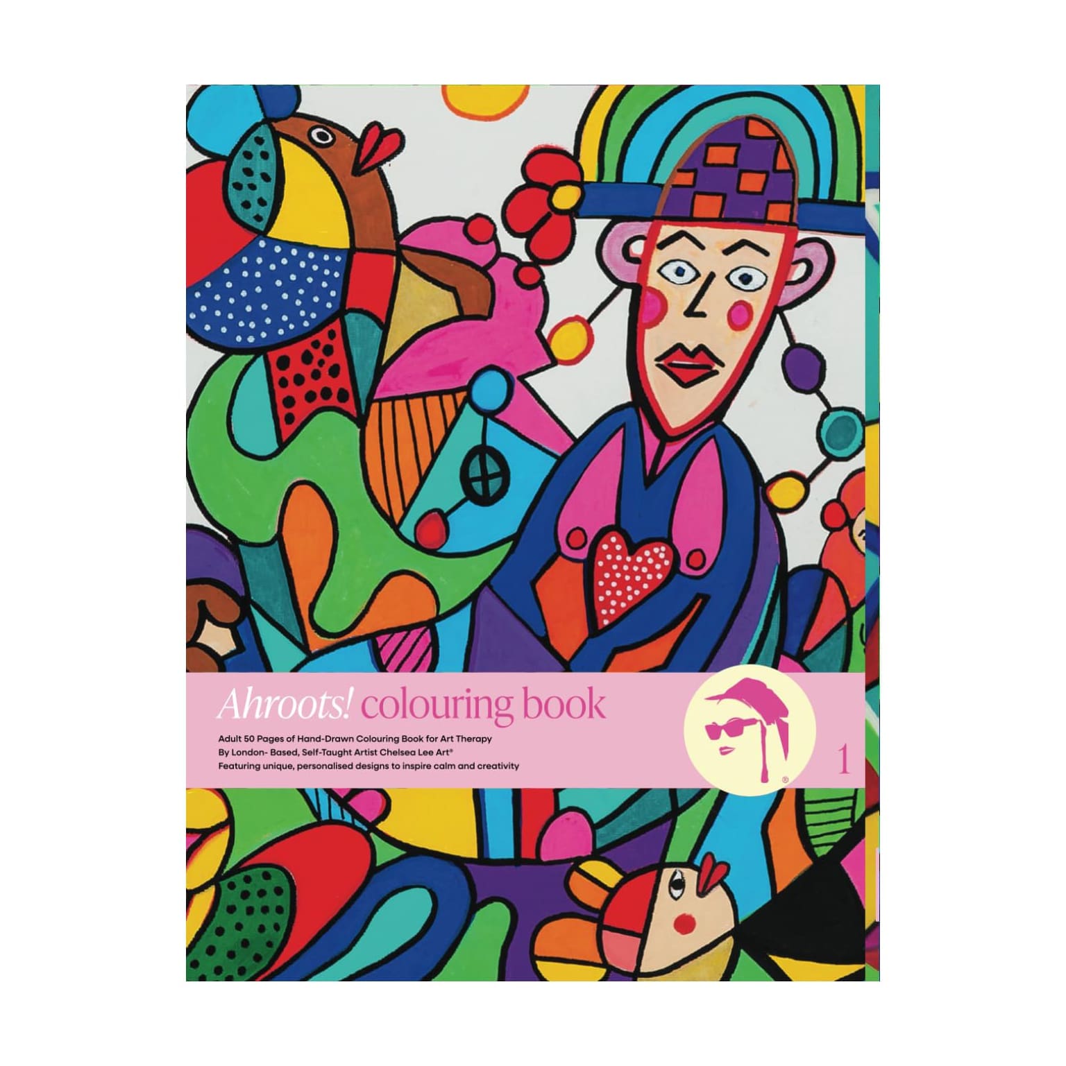 Ahroots! Adult Hand Drawn 50 pages Colouring Book for Art Therapy (Hardcover)